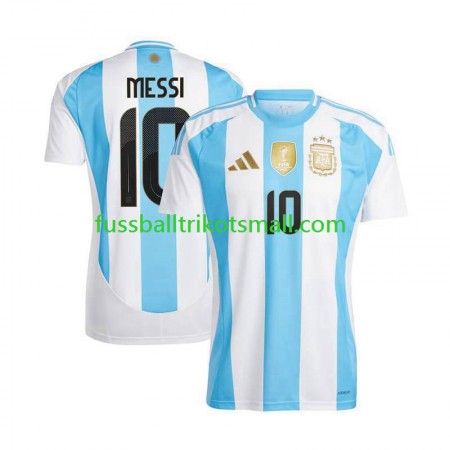 Fußballtrikots Argentinien Lionel Messi 10 Copa America 2024 Kurzarm Heimtrikotsatz kaufen